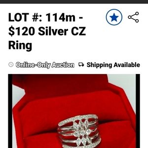 Silver ,CZ ring sz6